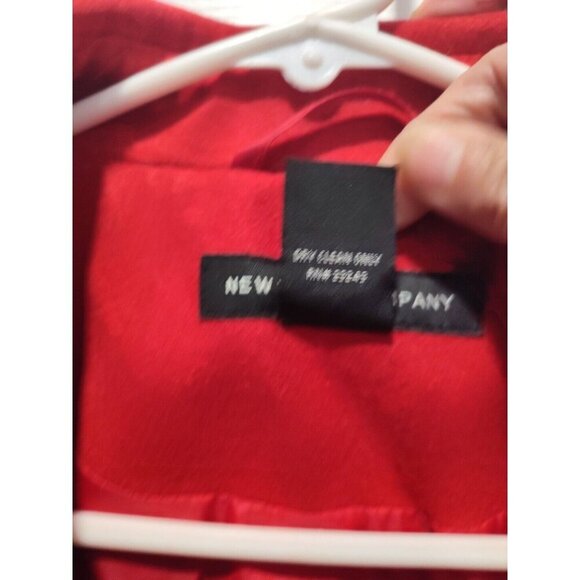 New York & Company Peacoat Womens Size 18 Red Wool Blend Double-Breasted Jacket - Picture 5 of 12